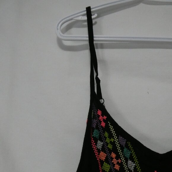 TORRID | size 0 | Black Top With Multicolor Embroidery - Picture 3 of 13